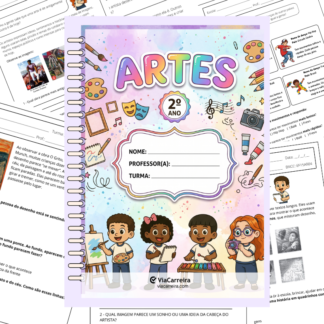 Capa do caderno de atividades de artes 2º ano