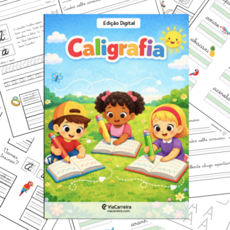 Caderno de Caligrafia Infantil A-Z para Alfabetização