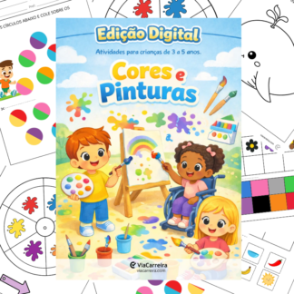 Capa do caderno cores e pinturas