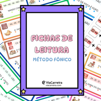 Capa de fichas de leitura método fônico