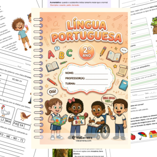 Capa do caderno de Língua Portuguesa 2º ano