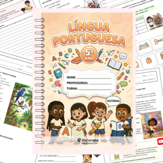Capa do caderno de atividades de Língua Portuguesa 5º ano