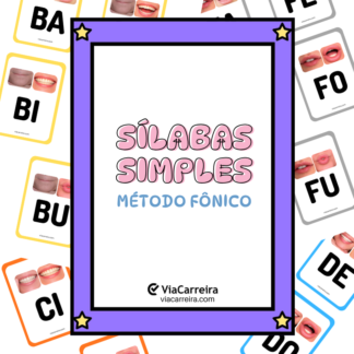 Cartões de Sílabas Simples Método Fônico