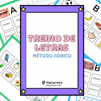 Capa de treino de letras método fônico