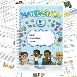 Capa do caderno de atividades de matemática 5º ano
