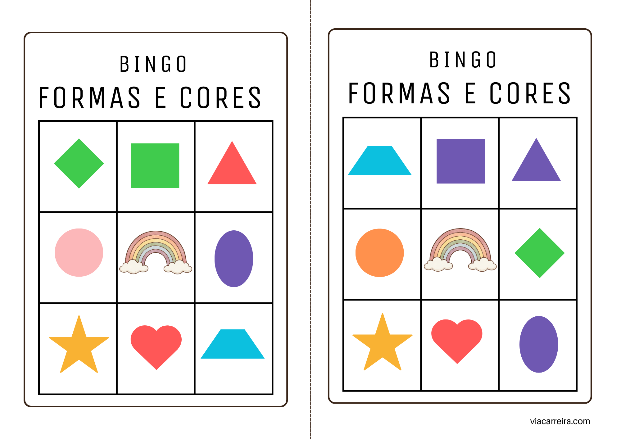 Bingo das Formas Geométricas e Cores - Imagem 4