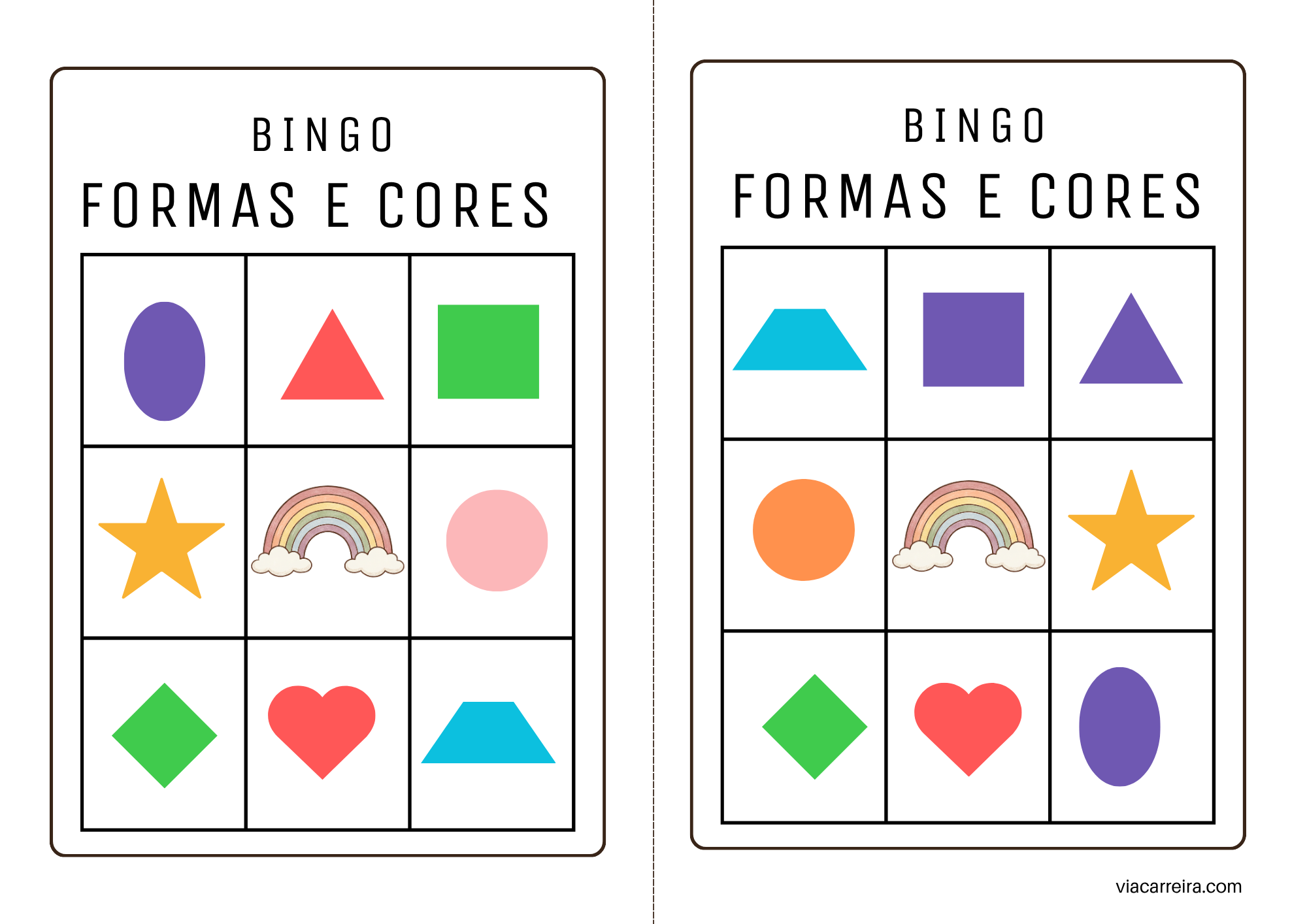Bingo das Formas Geométricas e Cores - Imagem 3