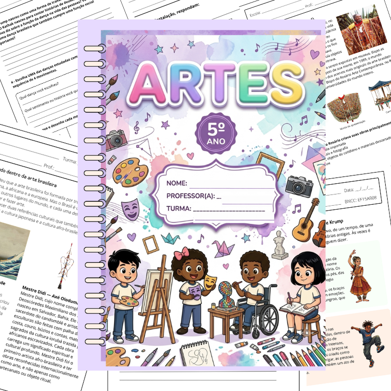 Caderno de Atividades de Artes 5º Ano BNCC Completo