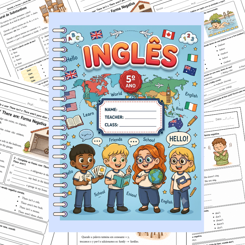 Caderno de Atividades de Inglês 5º Ano (10 anos)