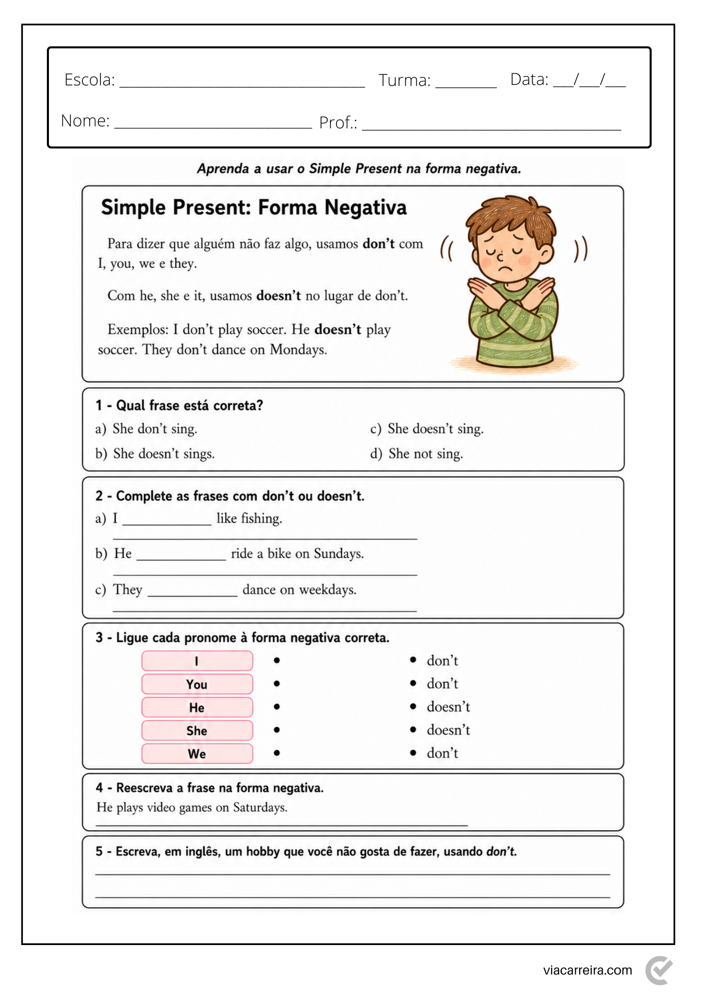 Caderno de Atividades de Inglês 5º Ano (10 anos) - Imagem 4